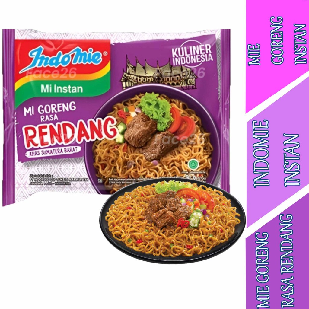 

Mie Goreng Rasa Rendang - Indomie - Mie Goreng Instan - 91gr