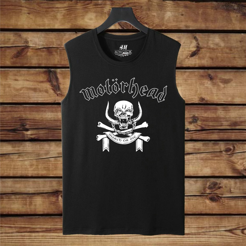 kaos distro tanpa lengan MOTORHEAD kaos lekbong musik band rock alternatife metal punk dangdut koplo
