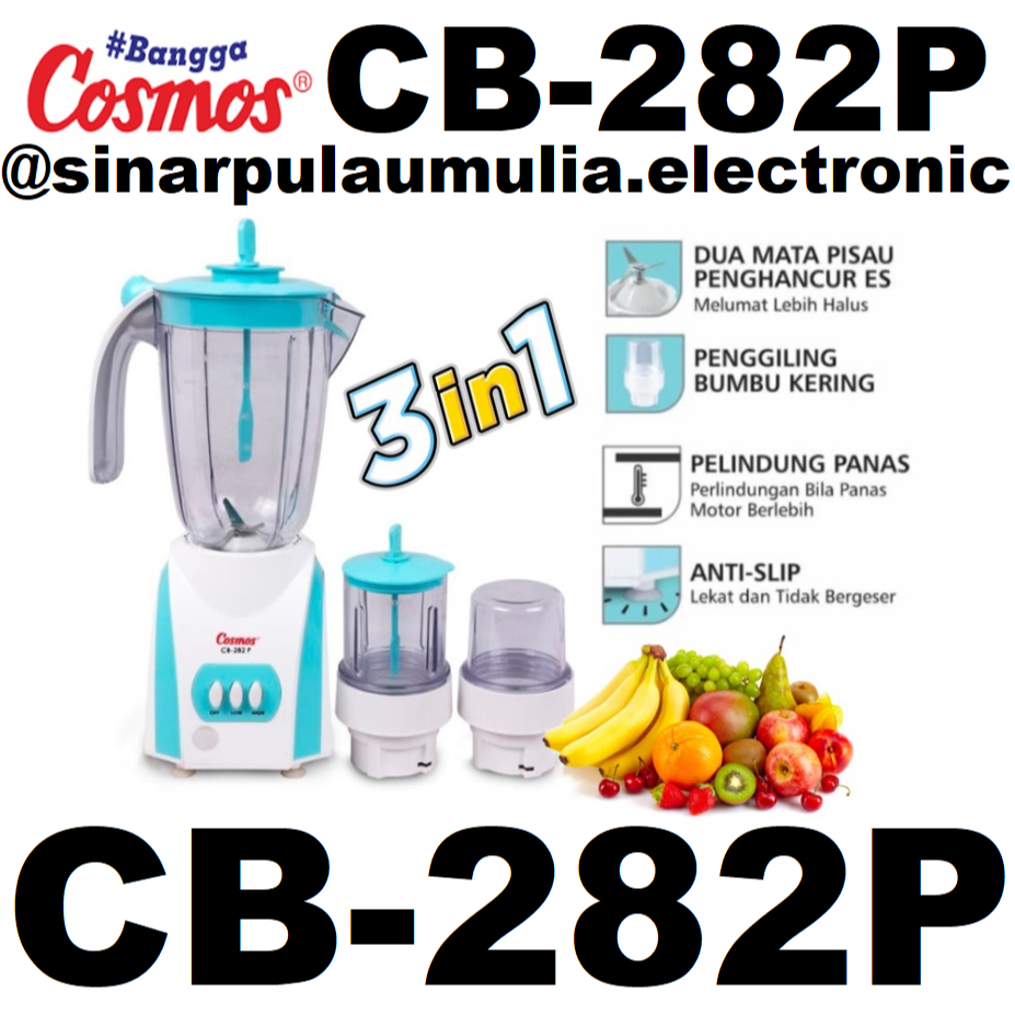 Cosmos Blender Plastik 2 Liter Pisau Stainless - CB-282P / CB 282P / 282 P / CB282P / CB282
