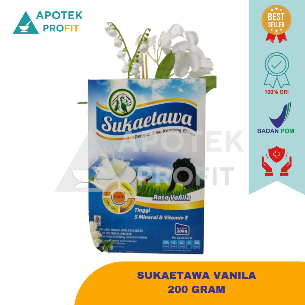 

SUKAETAWA VANILA 200 GRAM/HALAL&BPOM/Susu kambing tanpa pemanis buatan