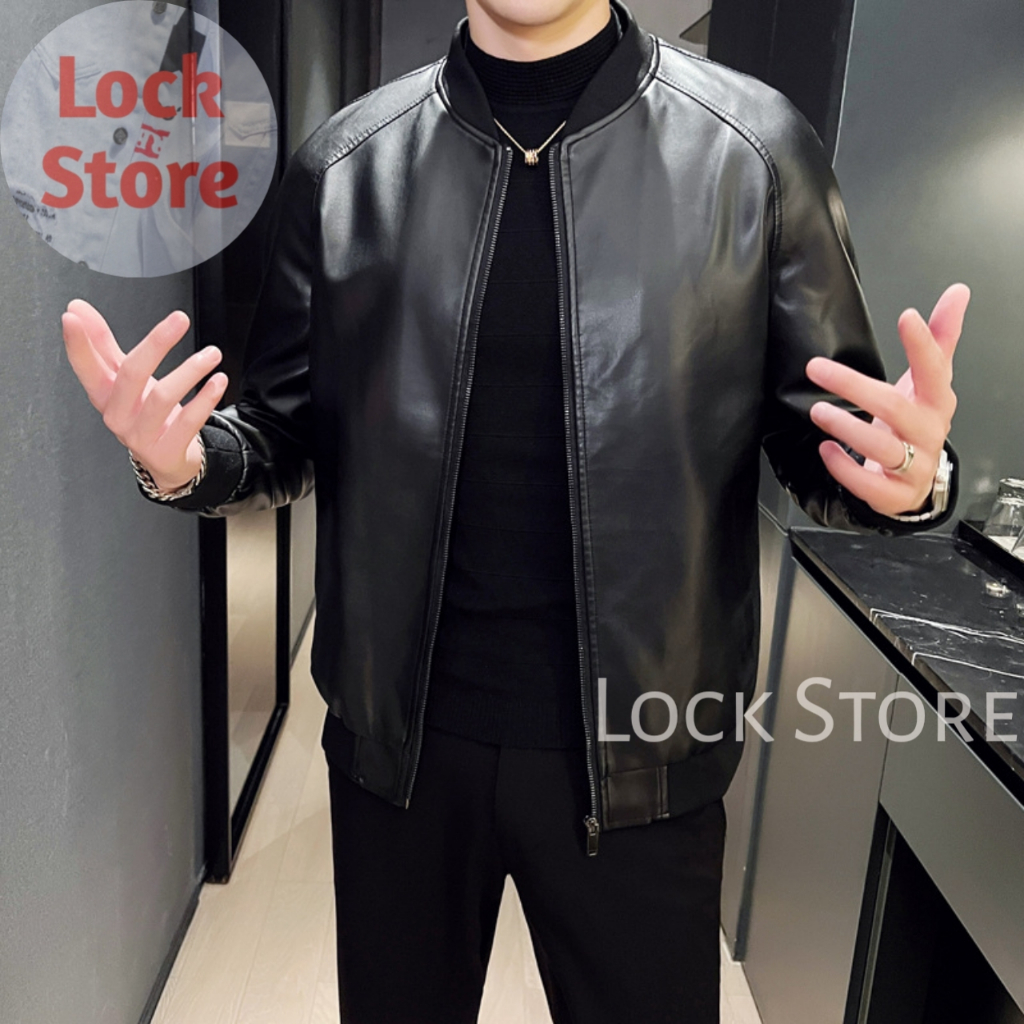 Jaket Kulit Viena Hitam Polos || Jaket Casual Resleting Pria