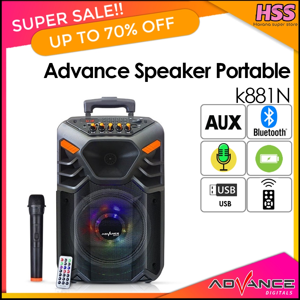 Advance K881N PortaBel Wireless Meeting Speaker Aktif Bluetooth 8 Inchi