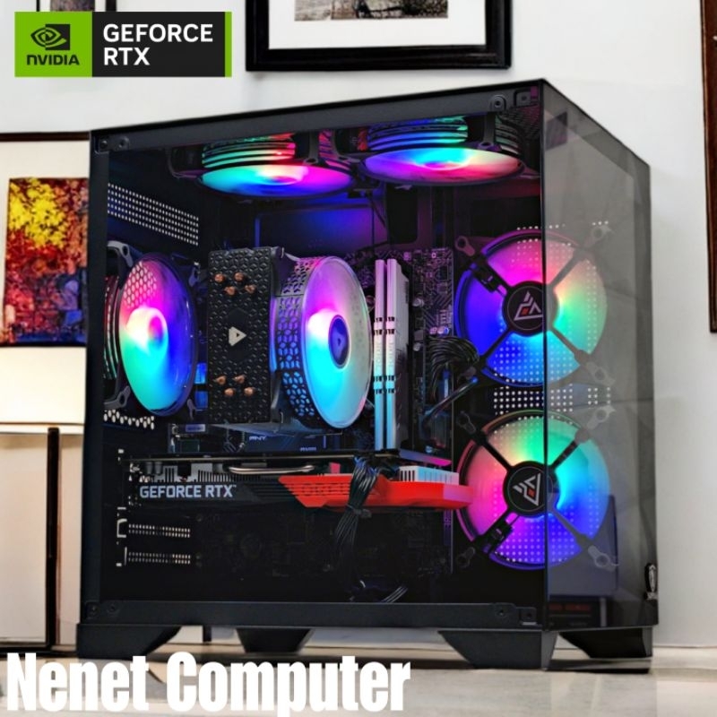 PC FUL SET - PC Gaming Core i7 6700 | RTX 3050 | 16GB DDR4 | LED 24