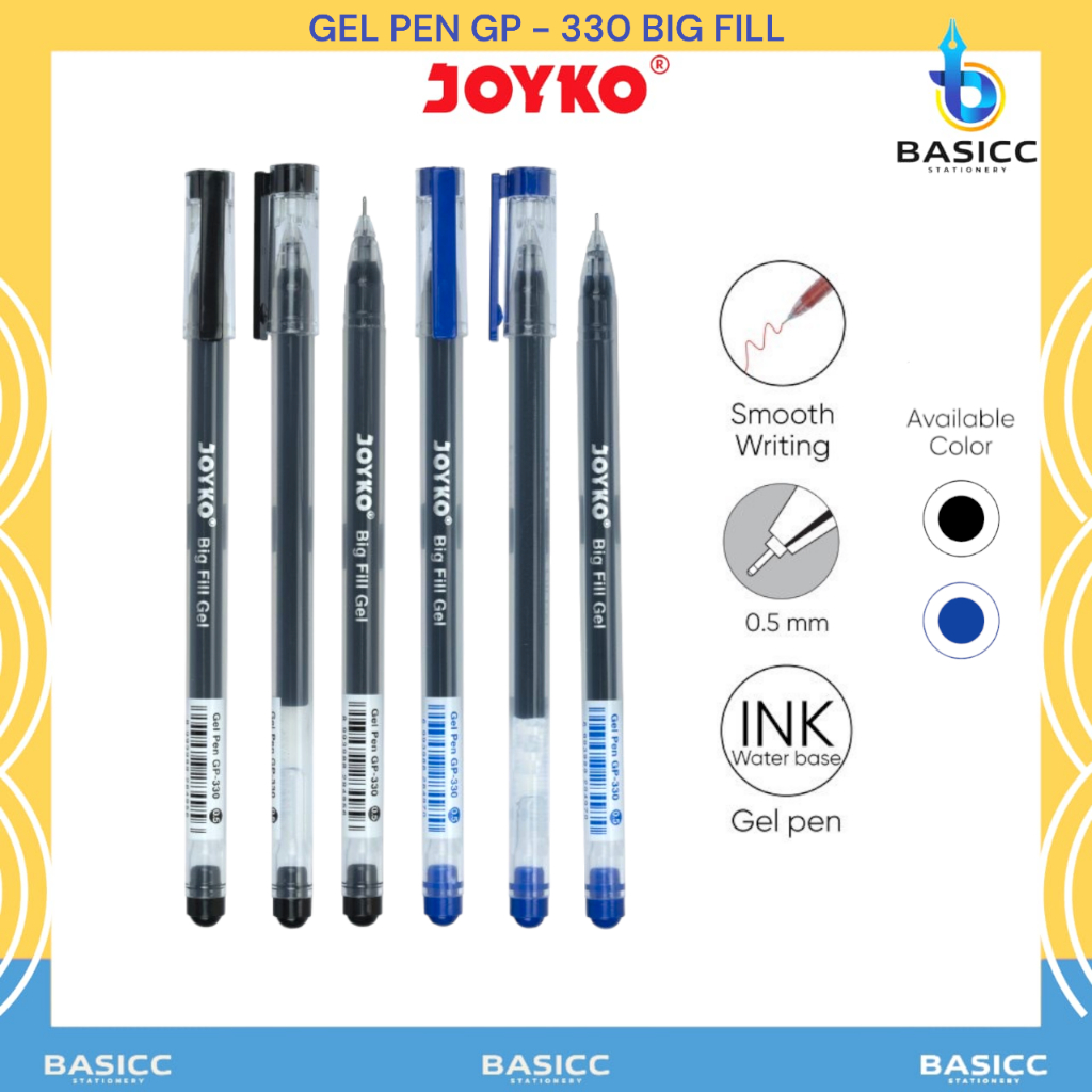 

Joyko Pulpen Pena Gel Pen GP 330 Big Fill 0.5mm | @ 1Pcs