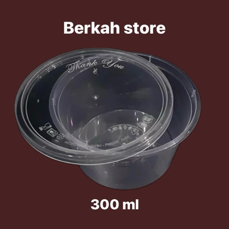 Thinwall Round Bowl 300 ml / Mangkok Plastik Makanan 300 ml / Box Makanan 300 ml