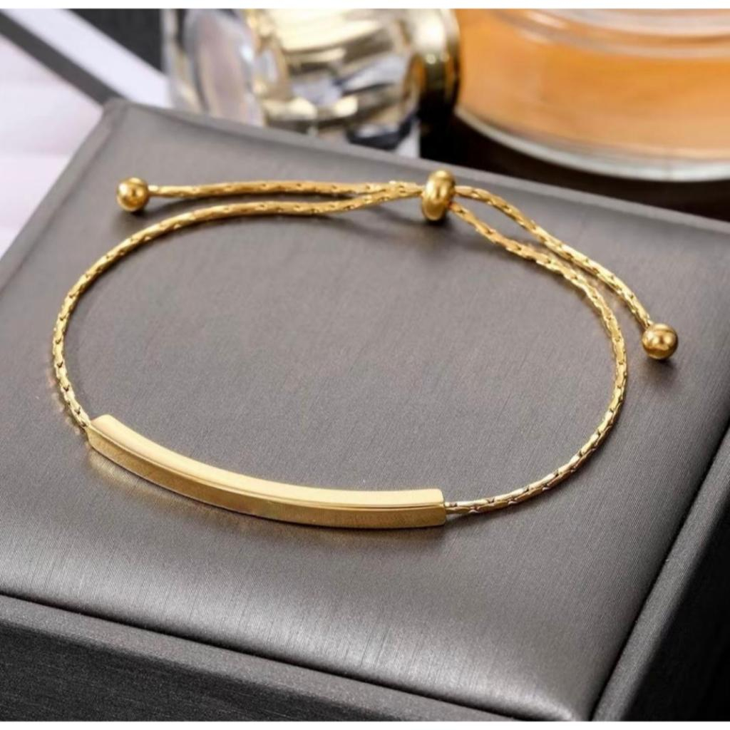 ( COD ) Gelang Rantai Serut Wanita Design Love Dream Dengan Bahan Titanium Asli