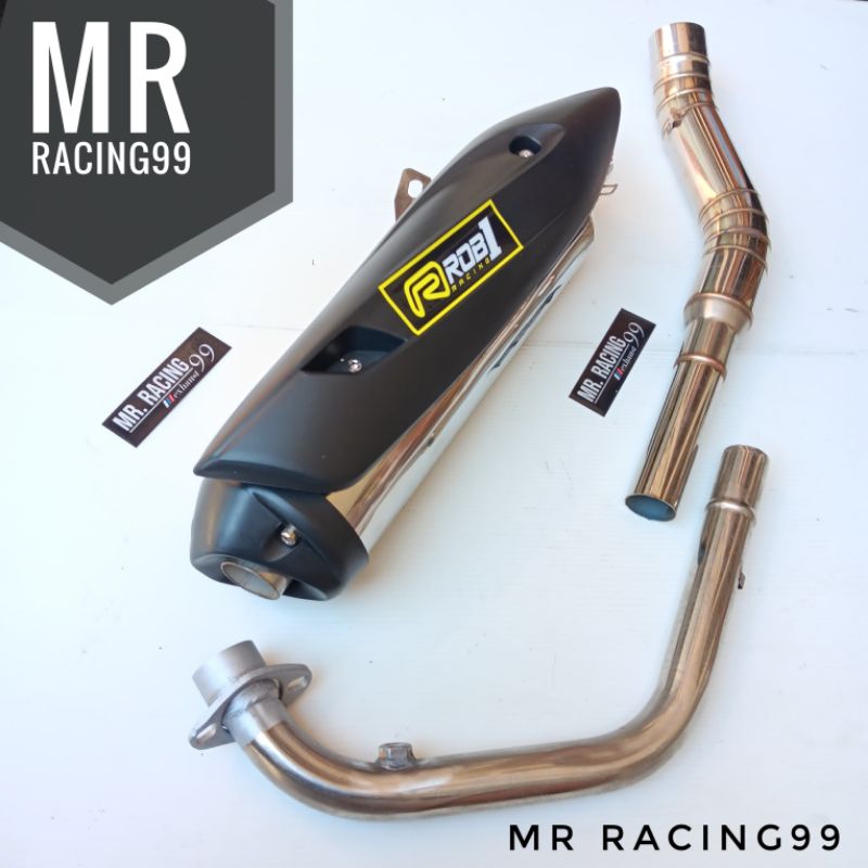 Knalpot Standar Racing ROB 1 R15 - VIXION - CB150 - CBR150 - CS1 - SATRIA FU - BYSON - MX KING 135 -