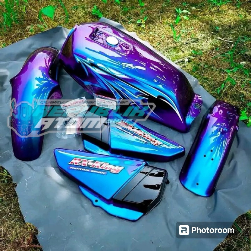 cover body yamaha rx king custom bunglon 2 warna tangki set rx king body set rx king custom bunglon