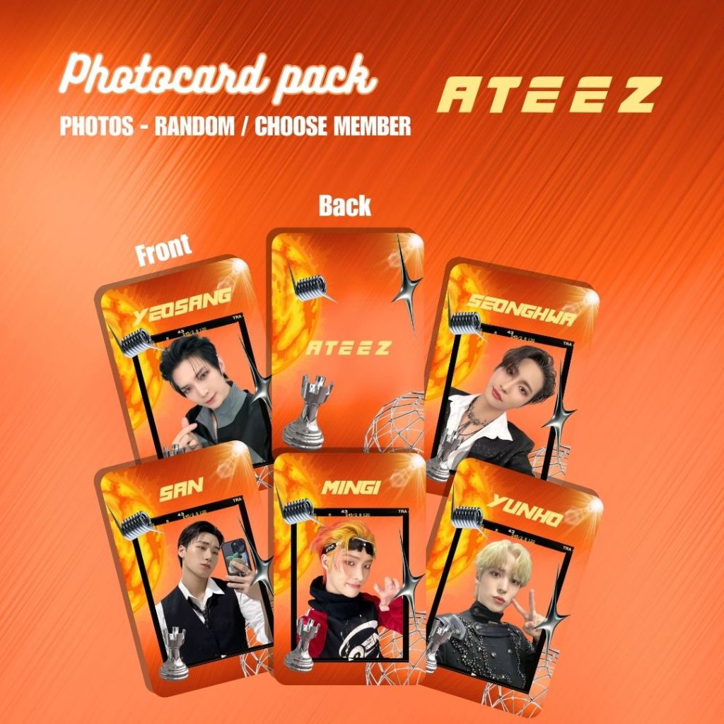 DECO PHOTOCARD ATEEZ ATINY FANMADE UNOFFICIAL - PRINTEAZE