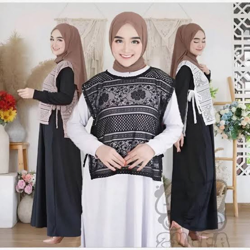 VEST BRUKAT TALI PREMIUM/ VEST BRUKAT TALI/ LACE ROMPI BRUKAT WANITA/OUTER ROMPI TERLARIS