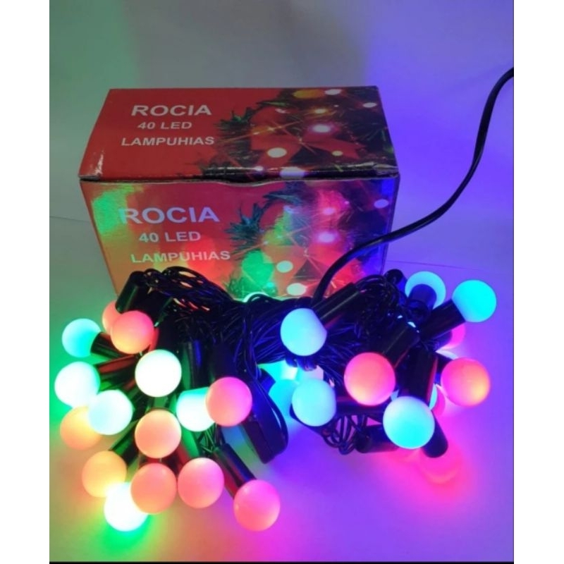 Lampu Natal Hias LED Bulat Gantung Tumbler RGB Rainbow Warna Warni