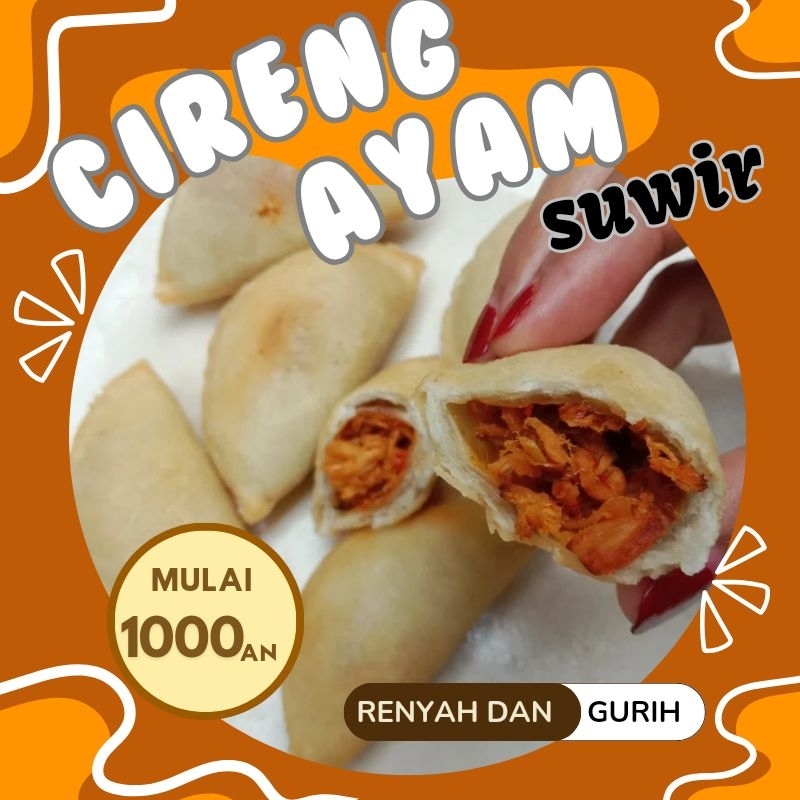 

CIRENG MINI (10 pcs) ISI AYAM SUWIR PEDAS DAN KEJU LUMER