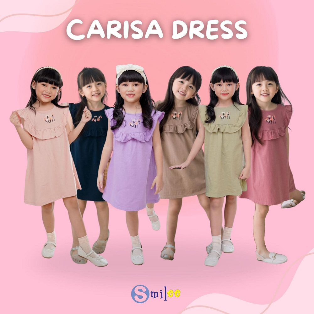 Dress Anak Carisa/ Daster Polos Anak Umur 1-5 Tahun