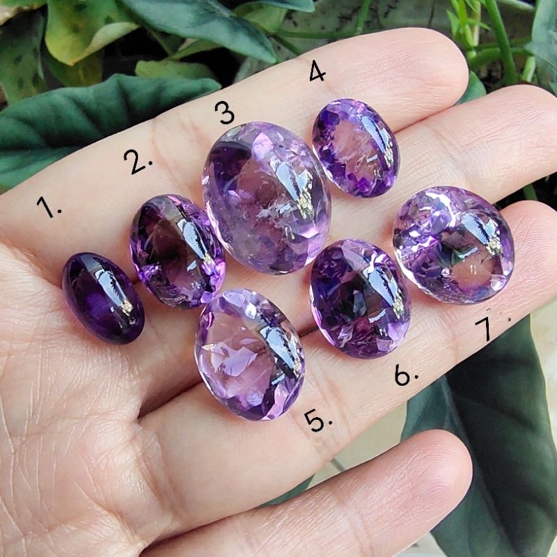 Amethyst batu akik kecubung ungu kating bawah (A) - natural kecubung ungu asli