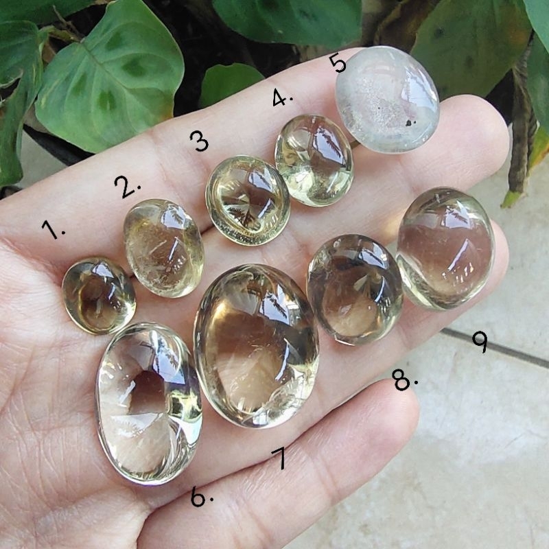 Batu akik kecubung madu asli kalimantan oval polos D