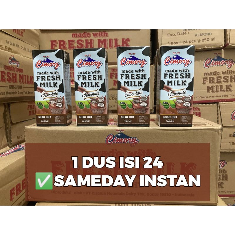 

1 Dus Susu UHT Cimory 250 ml Coklat SAMEDAY INSTAN