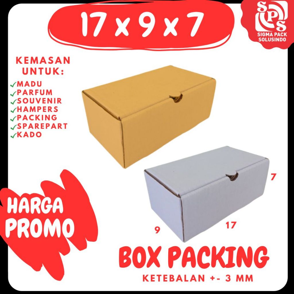 

Kardus 17x9x7 LD Box Dus Packing Kotak Kemasan Karton Souvenir Hampers Sparepart Minyak Wangi