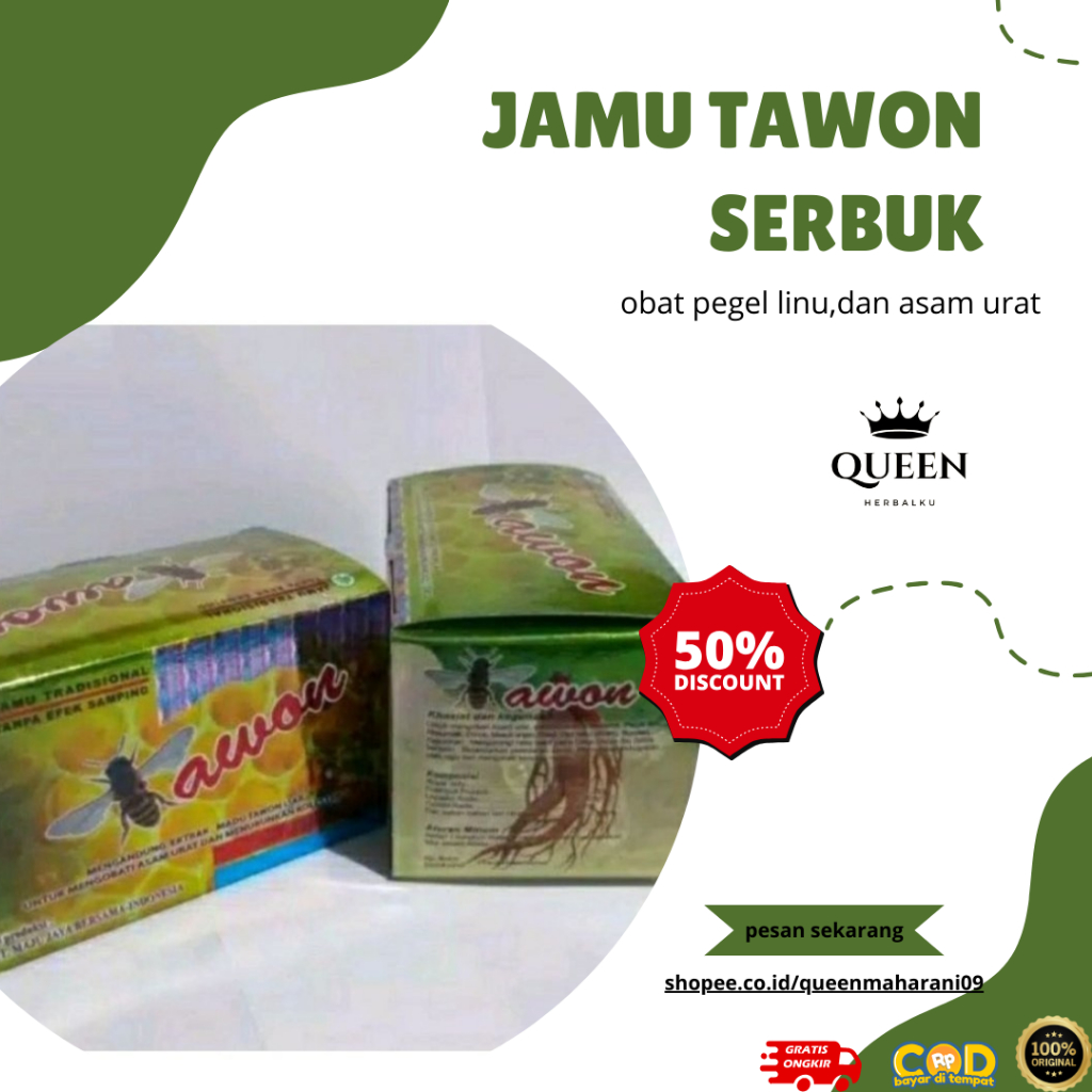 

JAMU TAWON SERBUK ||Asam urat || Pegalinu || Nyeri Sendi ISI 20 SASET