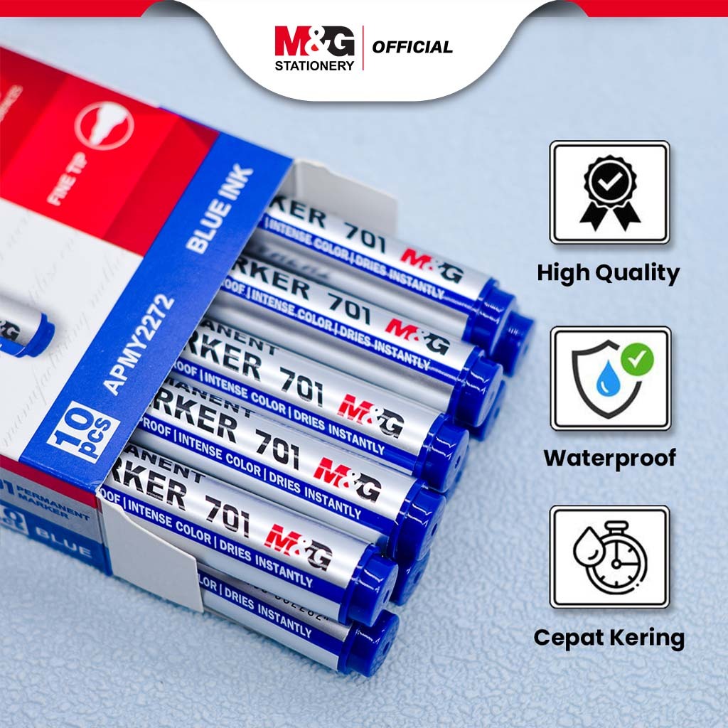 

M&G Single Tip Permanent Marker Waterproof Cepat Kering dan Tahan Air