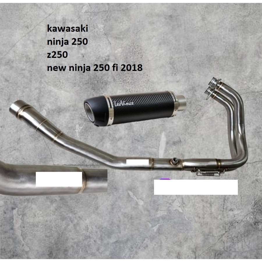 Knalpot leovince Gp corsa evo ninja 250 fi z250 fi new ninja 250 fi pnp full system
