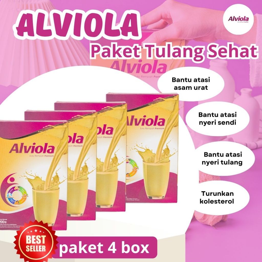 

Paket 4 Box Alviola untuk membantu menjaga kesehatan dan kebugaran tubuh susu kambing etawa premium