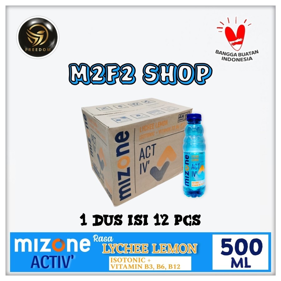 

Mizone White Isotonic Lychee Lemon White Tea Botol Pet - 500 mI (Kemasan Karton)