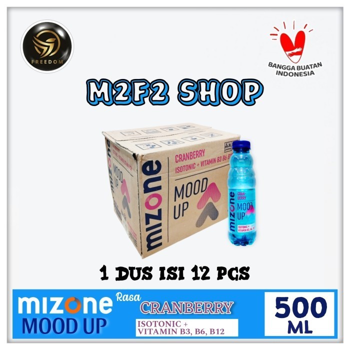 

Mizone White Isotonic Mood Up Cranberry Botol Pet - 500 ml (Kemasan Karton)