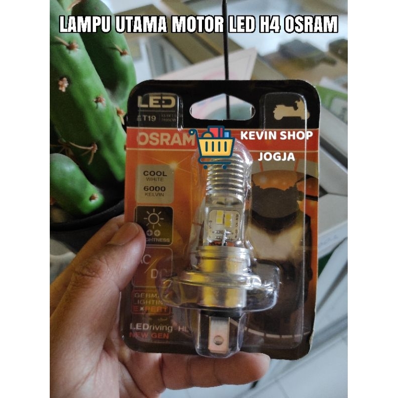 [JOGJA LANGSUNG KIRIM] KAKI3 BOHLAM LAMPU LED MOTOR H4 UTAMA/DEPAN OSRAM PUTIH