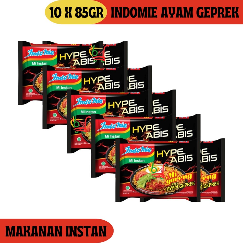 

10PCS Indomie Goreng Ayam Geprek Hype Abis