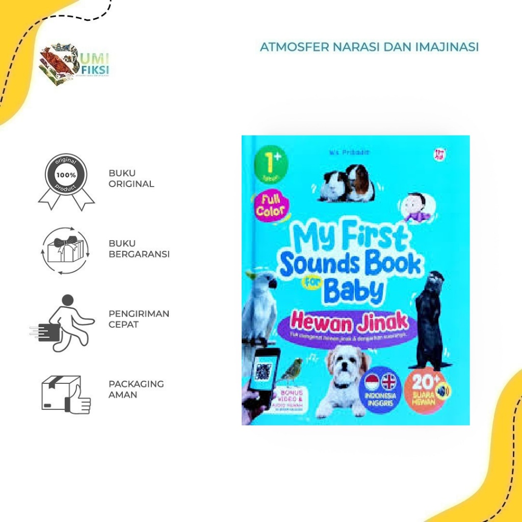 

[ Promo ] Buku Anak - My First Sounds Book for Baby – Hewan Jinak By Ws. Pribadie - Bumi Fiksi
