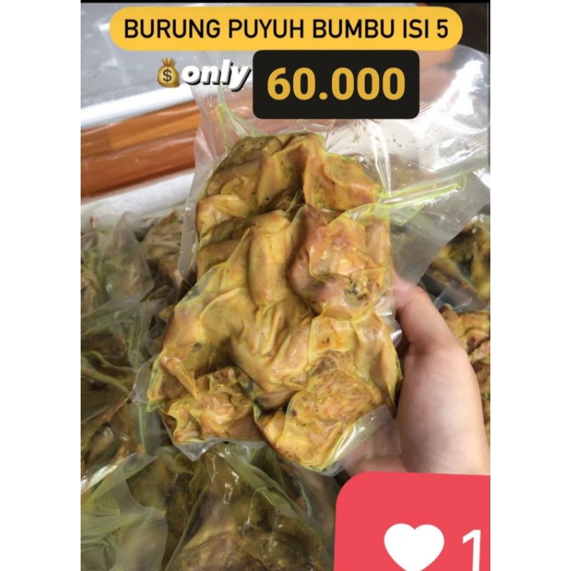 

burung puyuh ungkep bumbu isi 5 frozen food