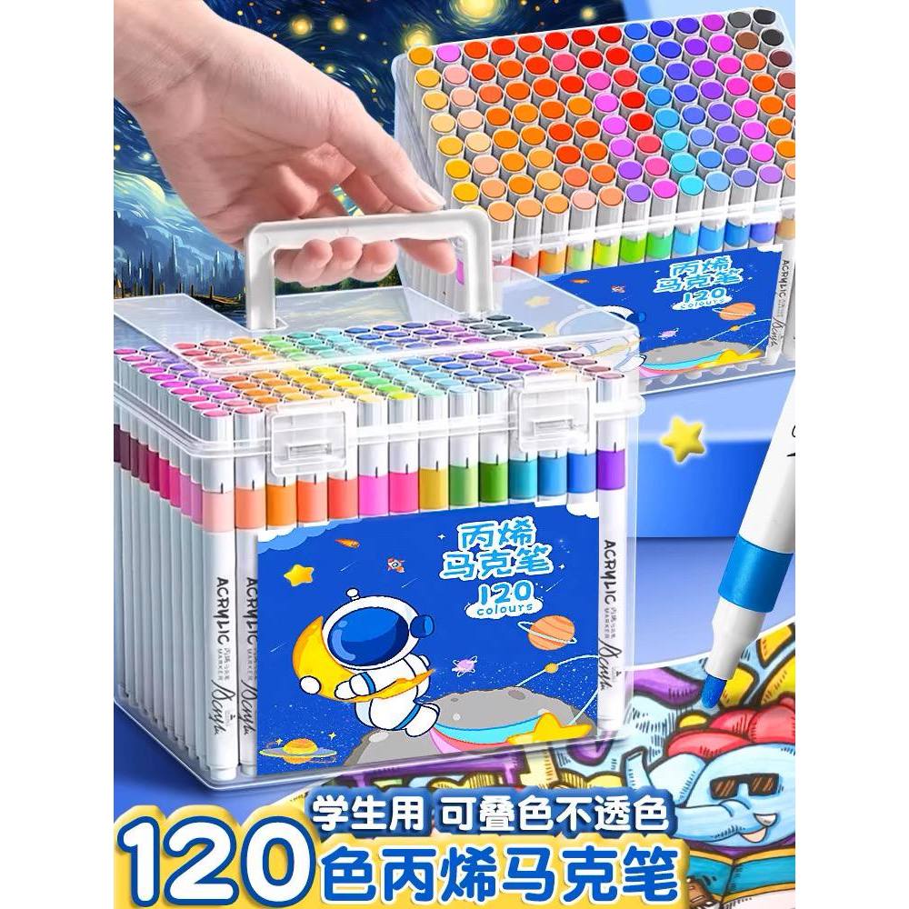 

12PCS Warna Varian Pen Akrilik Marker Warna Cepat Kering Tahan Air / Spidol Acrylic Painter / Menggambar Kreativitas Seni Edukasi Anak