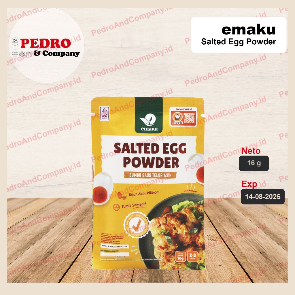 

Emaku salted egg powder bumbu sachet 16 gram - bubuk saus telur asin
