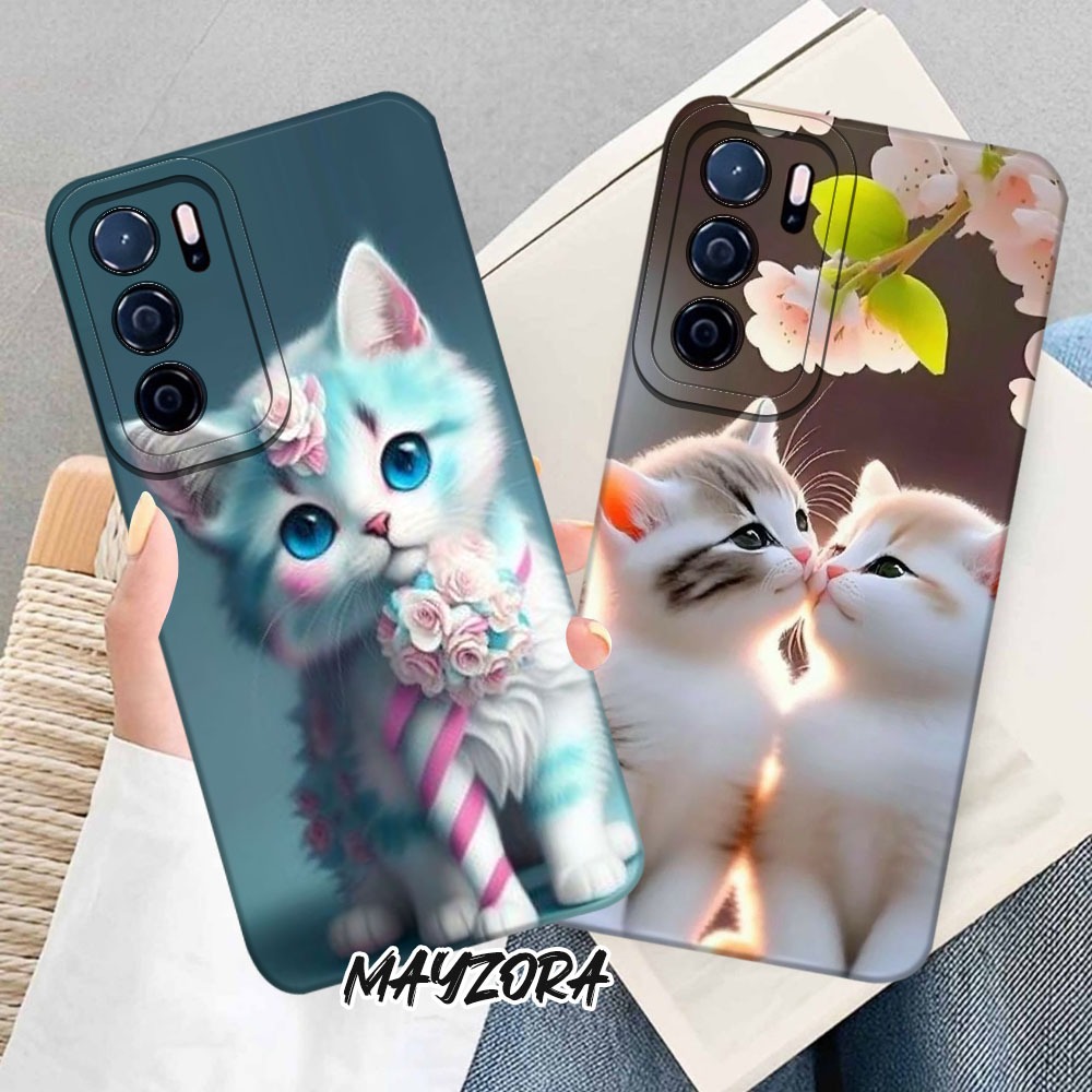 Case OPPO A16/A16S/A54S 4G Motif Kucing Keren - Case Lucu - Casing Kekinian - Case Hp - Case Terbaru