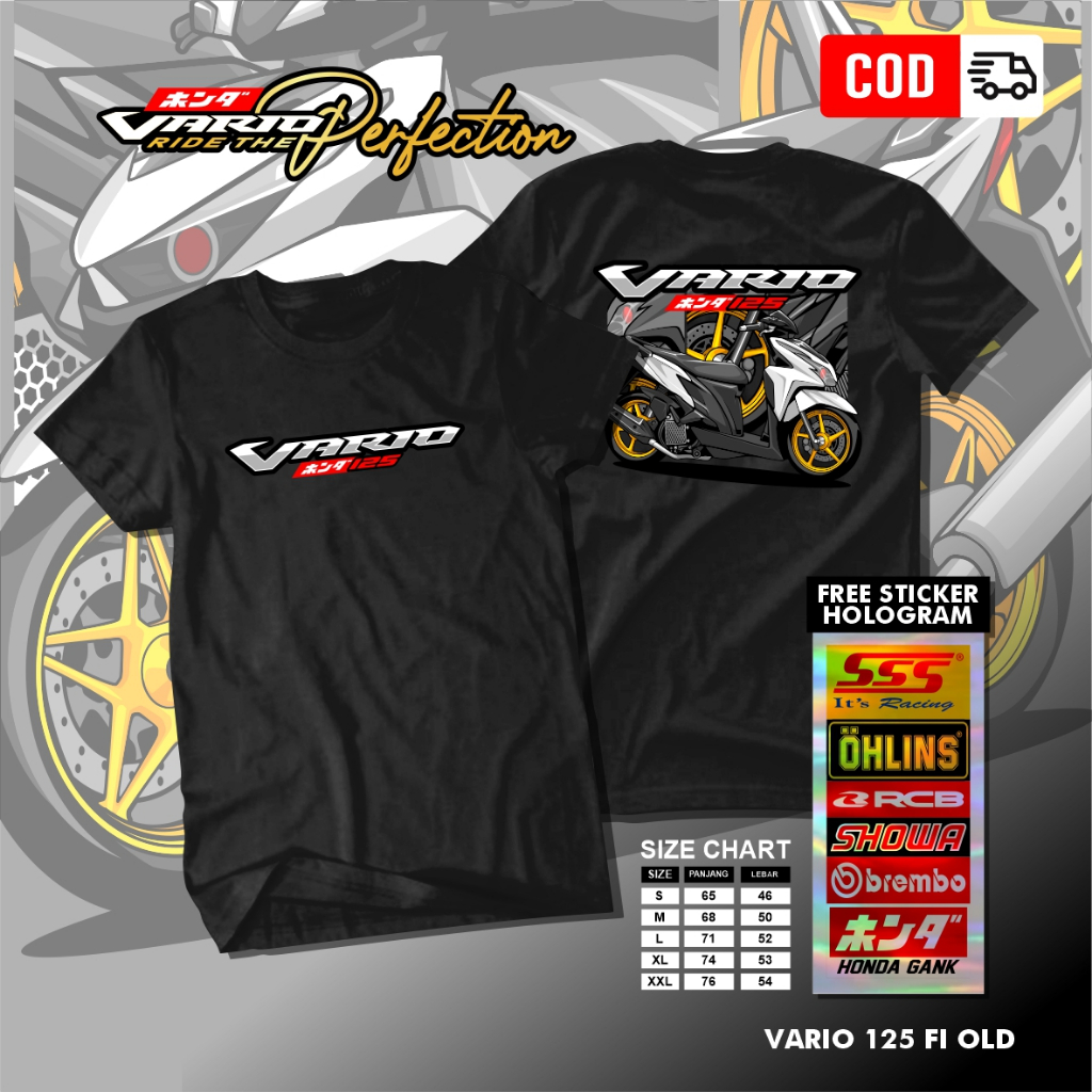 KAOS VARIO 125 OLD - Kaos Pria Distro Original Keren Terbaru Kaos VARIO OLD PRIA Terbaru KAOS VARIO 
