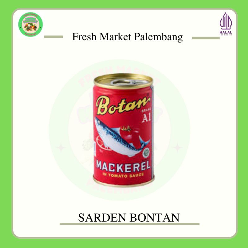 

Sarden kalengan BOTAN 90gr -Fresh Market Palembang-