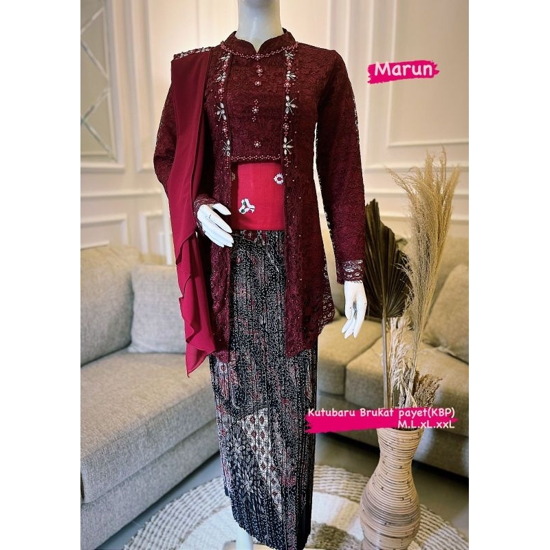 KEBAYA KUTU BARU PAYET / KEBAYA KUTU BARU BRUKAT / KEBAYA KUTU BARU BRUKAT PAYET / KEBAYA PESTA /