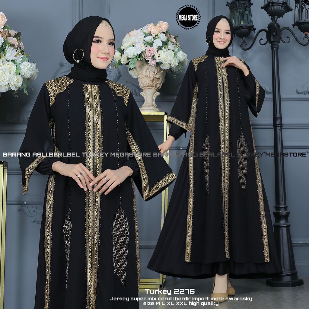 ABAYA TURKEY | ABAYA HITAM | GAMIS HITAM | GAMIS TURKEY