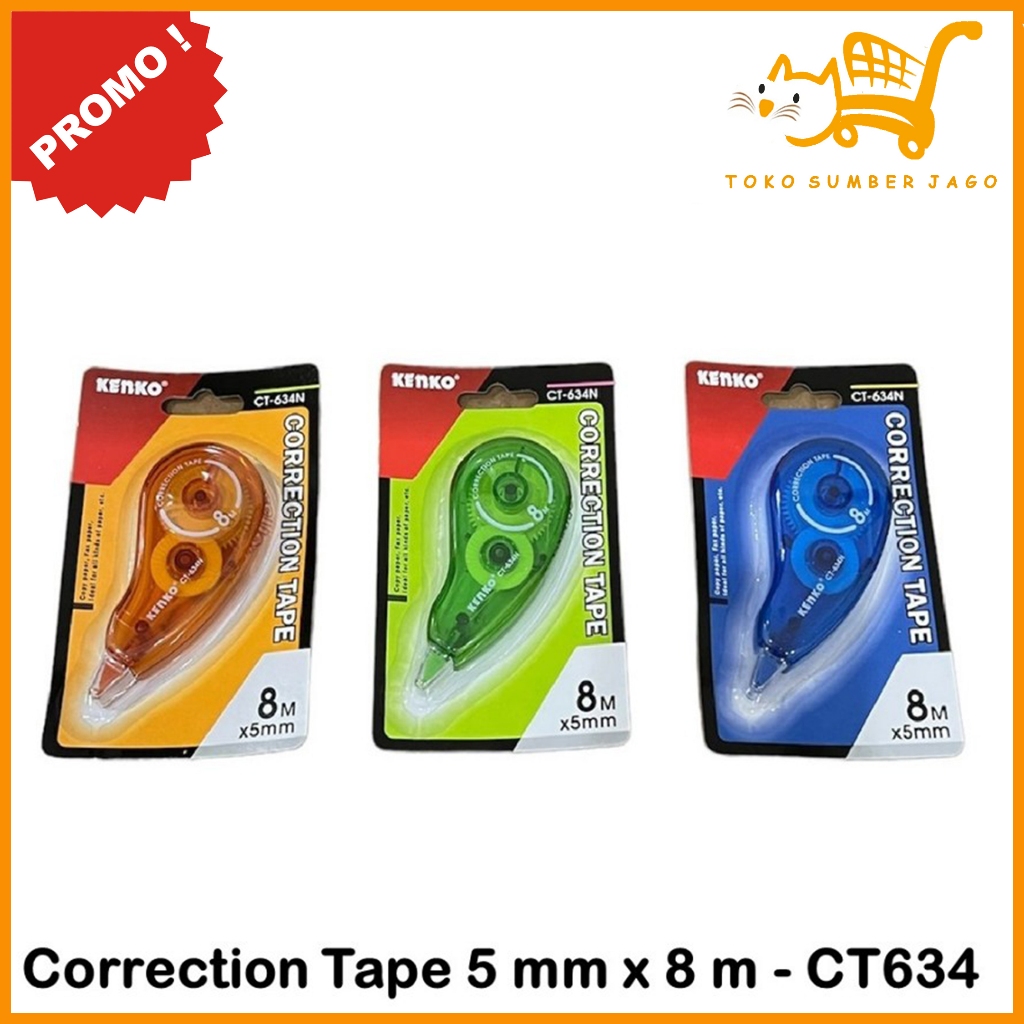 

Kenko Correction Tape CT 634 / Tipe X / Pita Koreksi