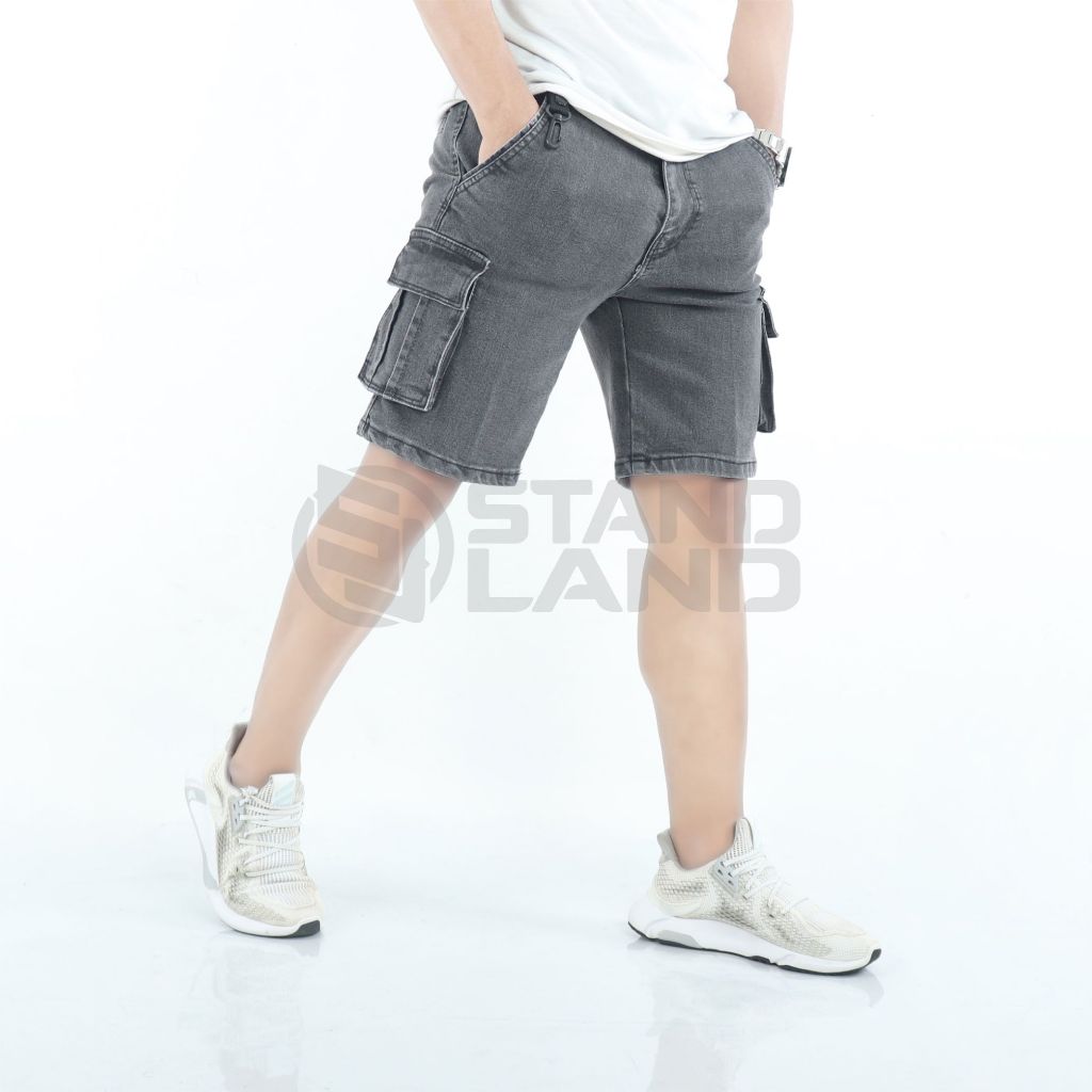 StandLand X Forwardsystem CELANA PENDEK JEANS CARGO Sandwash. PENDEK JEANS Berkah