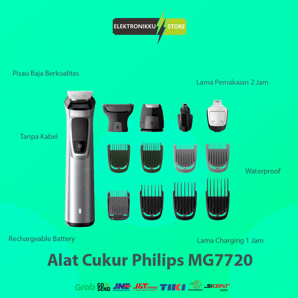 Alat Cukur Elektrik Philips MG7720 Mesin Pencukur Rambut Jenggot Kumis