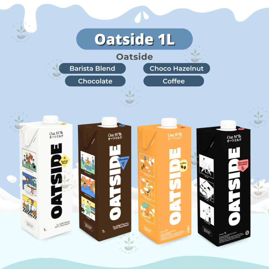 

Oatside Oat Milk 1L - Susu Oat Gandum Lactose & Dairy Free