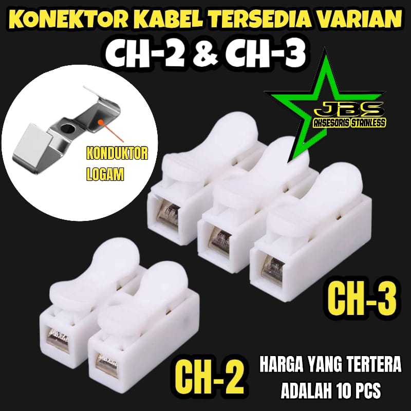 10 PCS KONEKTOR KABEL/QUICK CONNECT CABLE/TERMINAL SAMBUNGAN KABEL/PENJEPIT SAMBUNGAN KABEL LISTRIK
