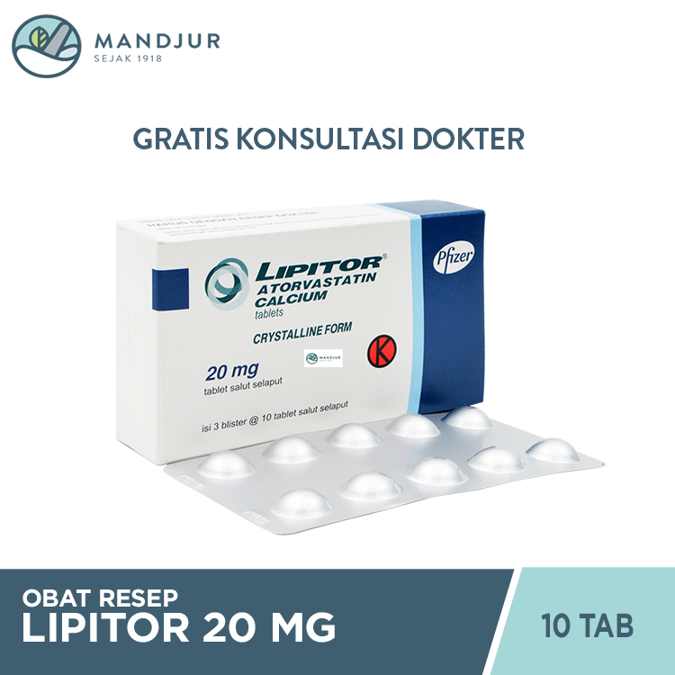 Lipitor 20 Mg 10 Tablet