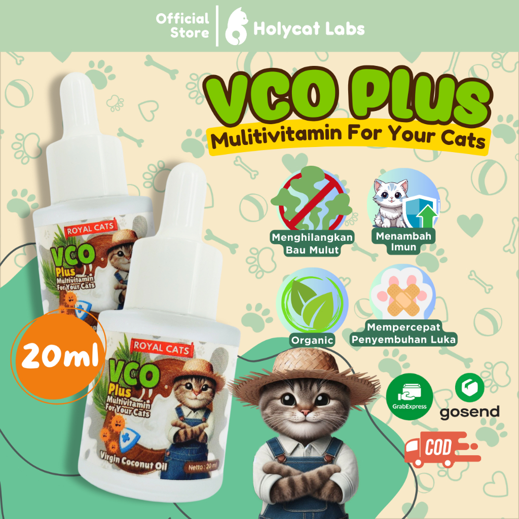 Royal Care Virgin Coconut Oil 20 ml Kucing Anjing - Vitamin Hewan VCO Kucing Murni Minyak Kelapa