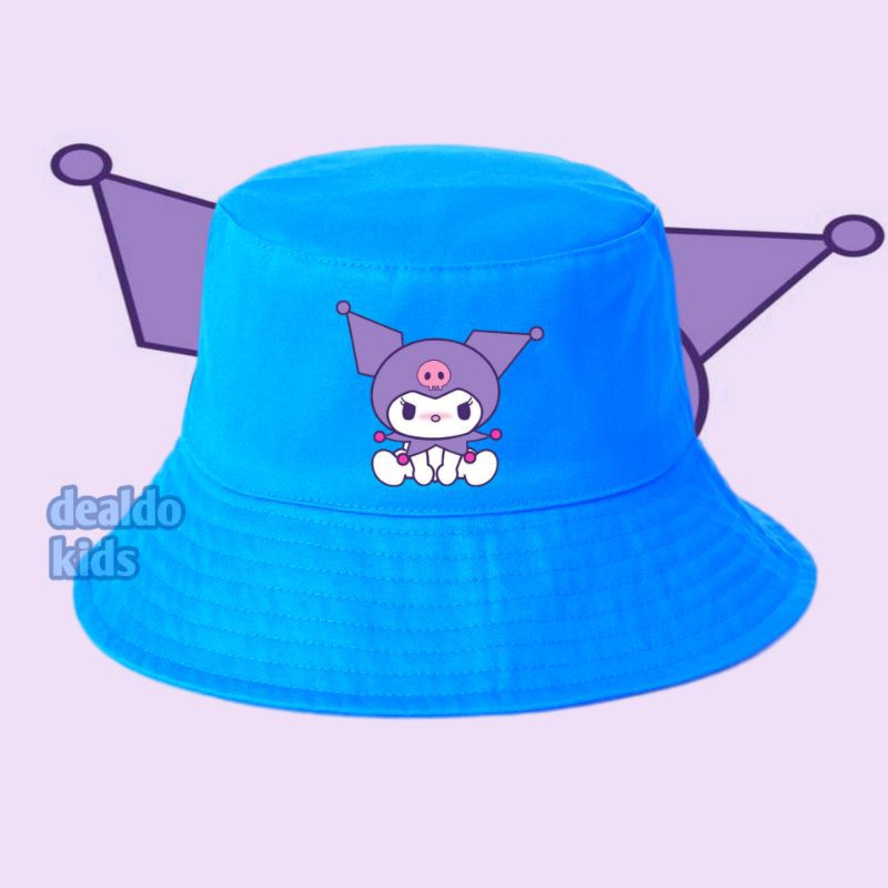 Topi Bucket anak KUROMI / Topi Bucket Anak laki-laki perempuan