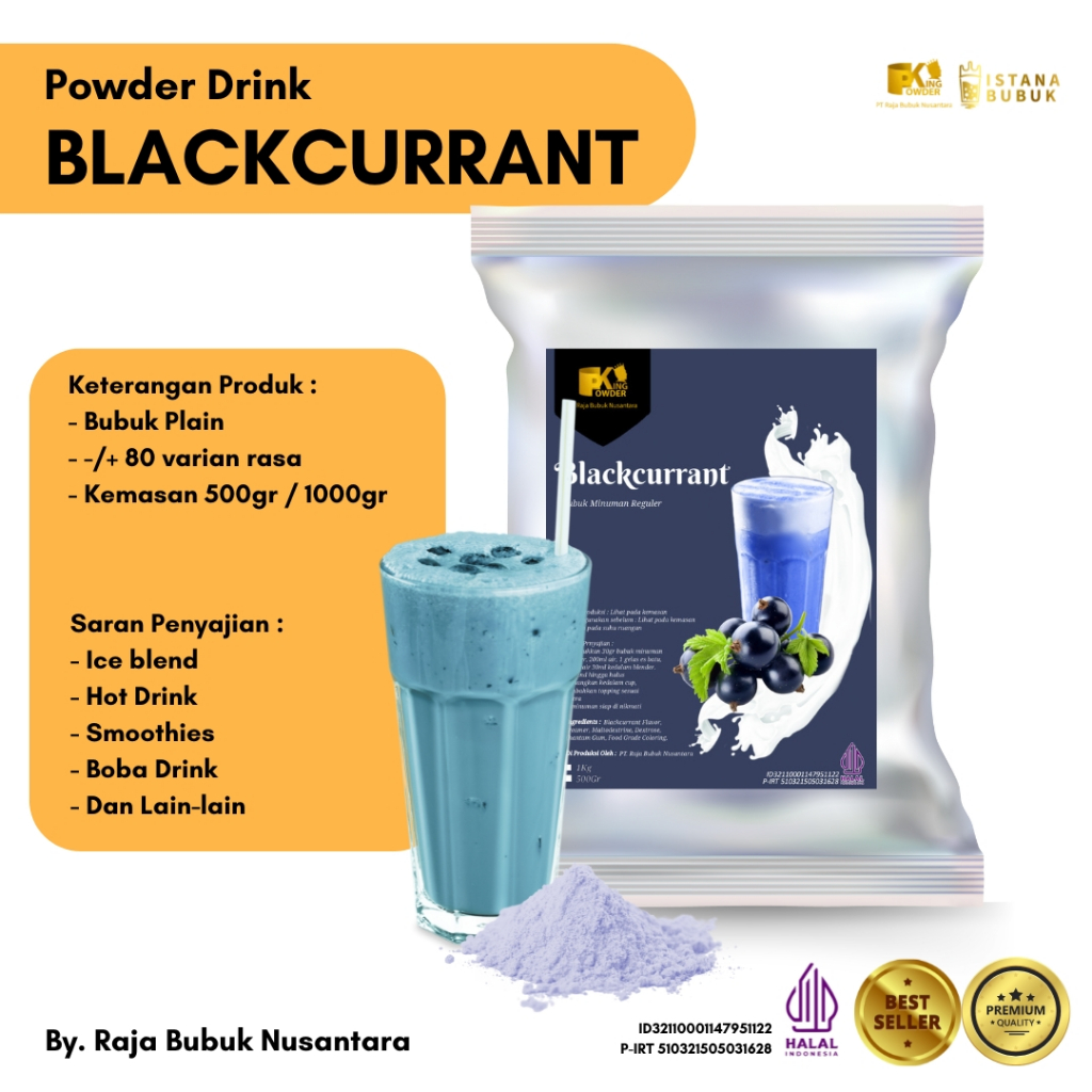 

Bubuk Minuman Blackcurrant Bubuk Minuman rasa Blackcurrant Powder Drink Blackcurrant