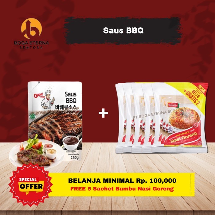 

OppaOppa Saus BBQ (Untuk daging sapi, ayam dan iga) HALAL (PROMO!)