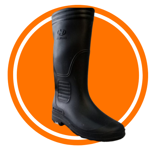 Sepatu boots karet hitam NE boots / sepatu proyek karet / sepatu boots