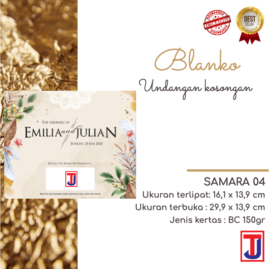 Blangko / Blanko Undangan Pernikahan / Khitan  -  Samara 04